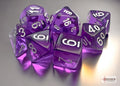 TRANSLUCENT MINI 7 DIE SET PURPLE/WHITE