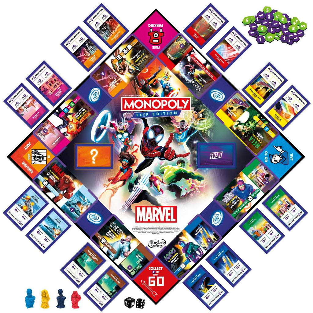 Monopoly FLIP Marvel Edition Boardgame