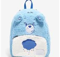 Fuzzy Blue CareBear Loungefly Backpack